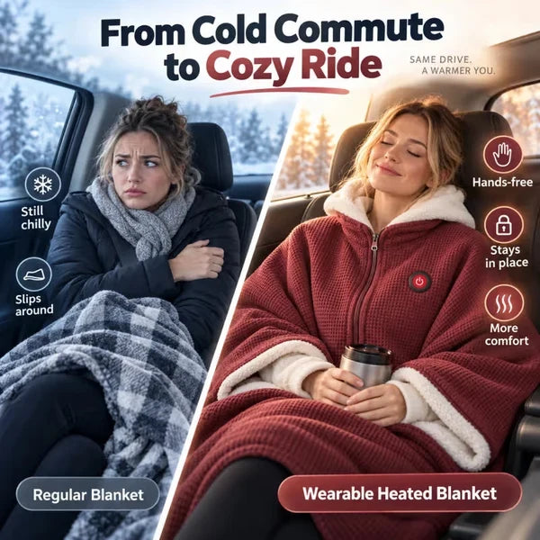 🎁 Wearable Heated Blanket for Cozy Couch & Desk Comfort