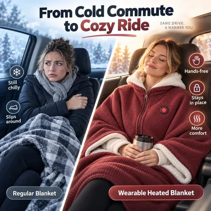 🎁 Wearable Heated Blanket for Cozy Couch & Desk Comfort