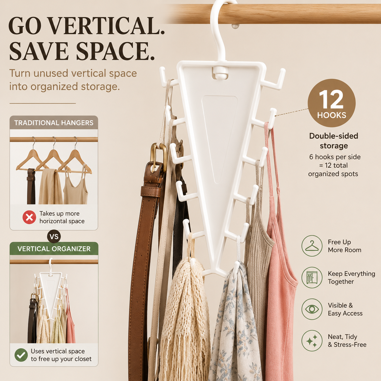 🩱Multi-Layer Closet Hanger Organizer