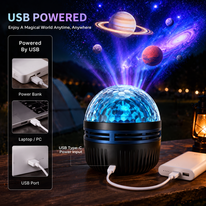 💡360° Smart Holographic Starry Sky Projector (HD Smart Dynamic 5D)