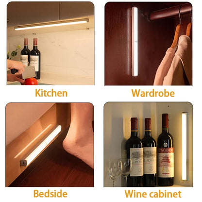 ⚡50% OFF Factory Clearance –💡 Punch-free Smart Sensor Magnetic Rechargeable LED Lights✈Fast Worldwide Shipping