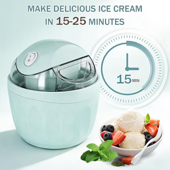 🍦Mini Personal Ice Cream Maker – One-Touch Homemade Frozen Dessert Maker