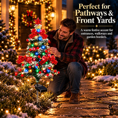 🌲51% OFF 🔥 Solar Cedar Christmas Tree Lights | Festive Outdoor Holiday Decor