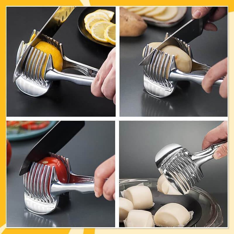 🍽️🍋 Stainless Steel Kitchen Slicing Guide