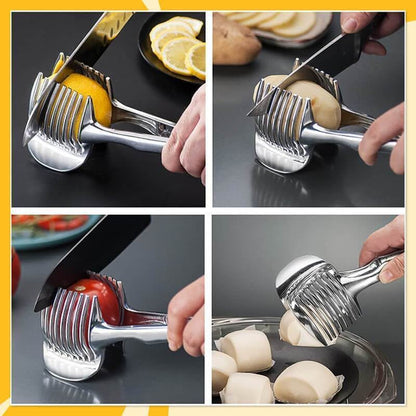 🍽️🍋 Stainless Steel Kitchen Slicing Guide