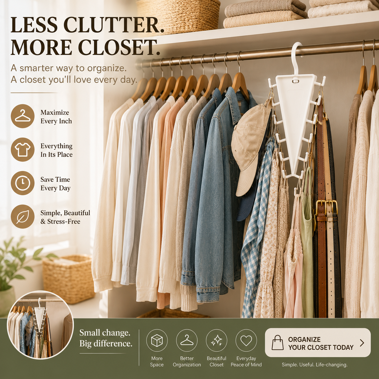 🩱Multi-Layer Closet Hanger Organizer