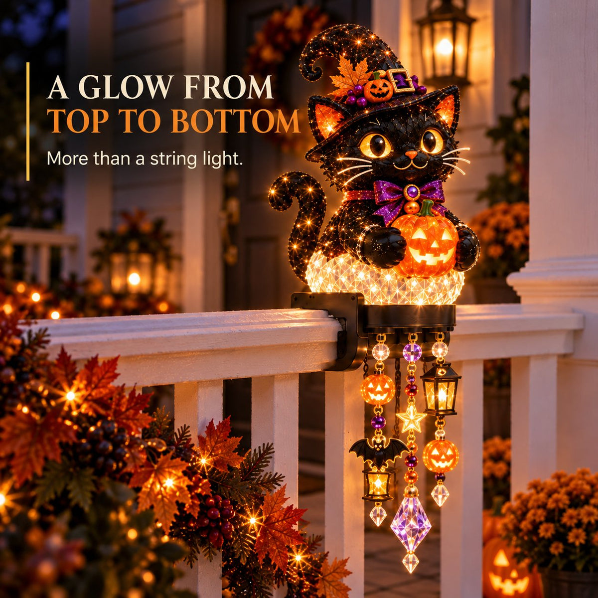 🔥 🎃Halloween Porch Magic Cascade Railing Lights