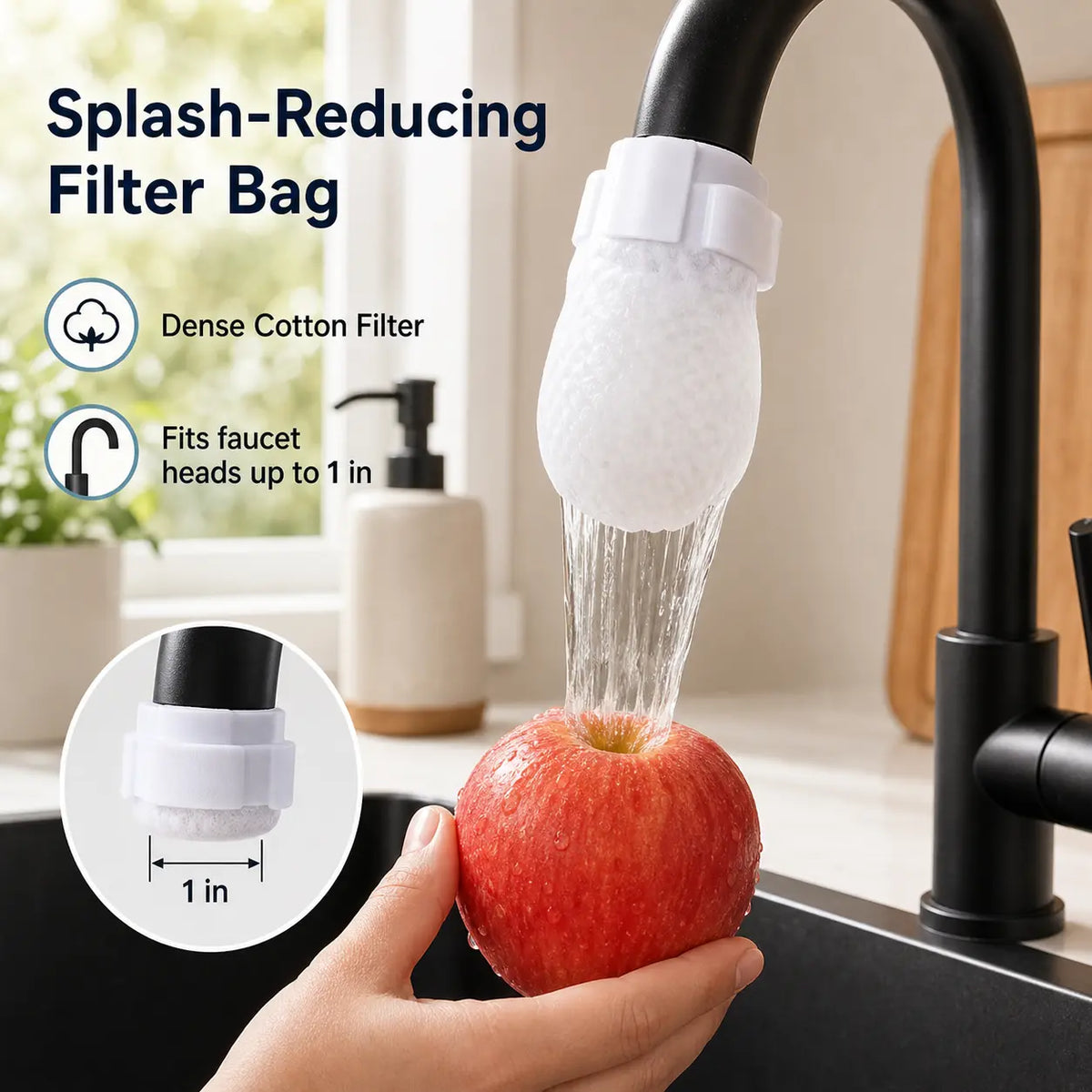 🔥 Cotton Faucet Filter Bags – Sediment & Splash Filter