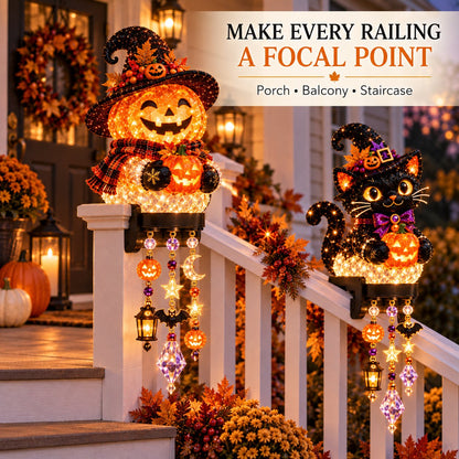 🔥 🎃Halloween Porch Magic Cascade Railing Lights