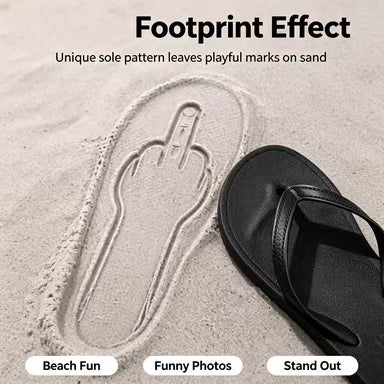 Fun footprint flip-flops, unisex summer beach sandals