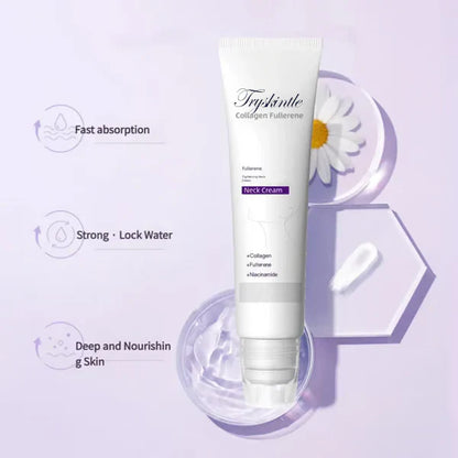Roller Massage Neck Cream 🧴 Collagen & Hyaluronic Acid | Firms Neck, Reduces Wrinkles & Double Chin✨