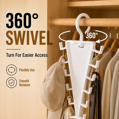 ✨ 12-Hook V-Shaped Closet Organizer – Save Space & Keep Accessories Tidy✨