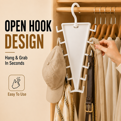 ✨ 12-Hook V-Shaped Closet Organizer – Save Space & Keep Accessories Tidy✨