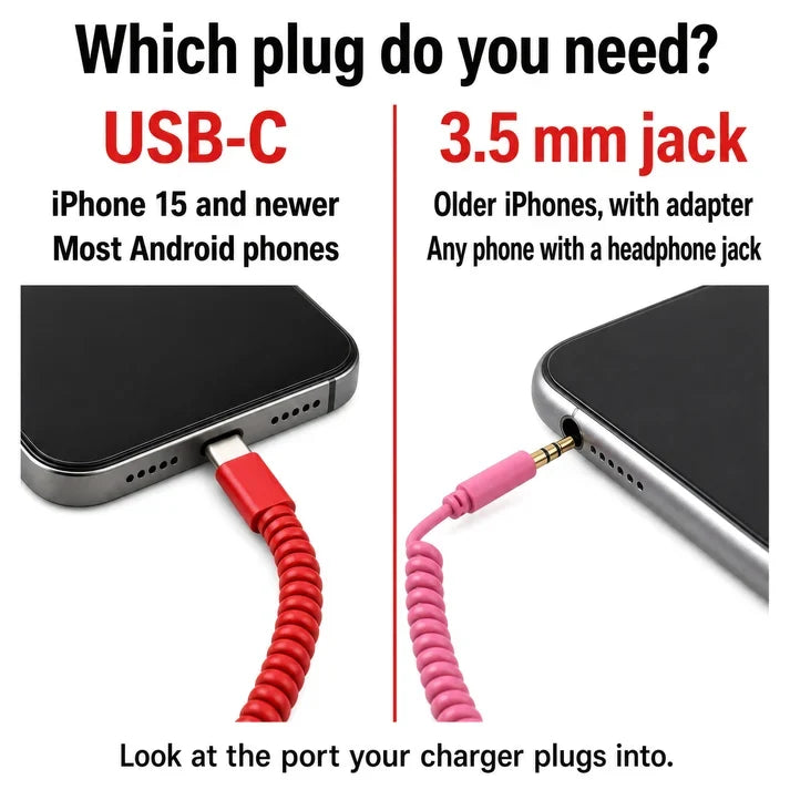 ☎️Retro Phone Handset — Wired USB-C / 3.5mm for Smartphone