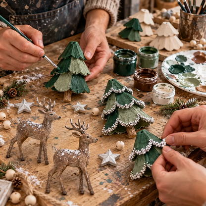 🦌🎄Lighted Woodland Christmas Garland