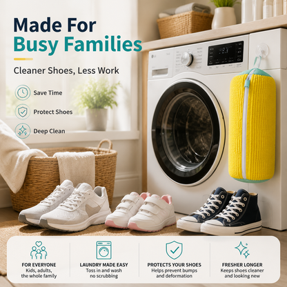👟 No-Scrub Shoe Washing Bag – Clean & Protect Your Sneakers In The Washing Machine