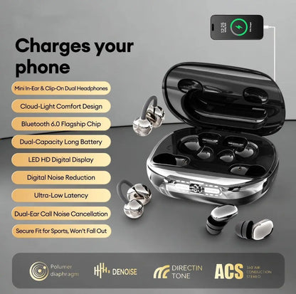 ⚡Wireless Earbuds with Power Bank Case