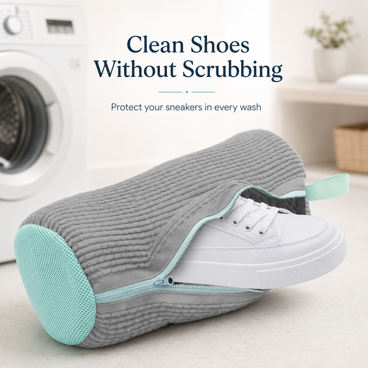 👟 No-Scrub Shoe Washing Bag – Clean & Protect Your Sneakers In The Washing Machine