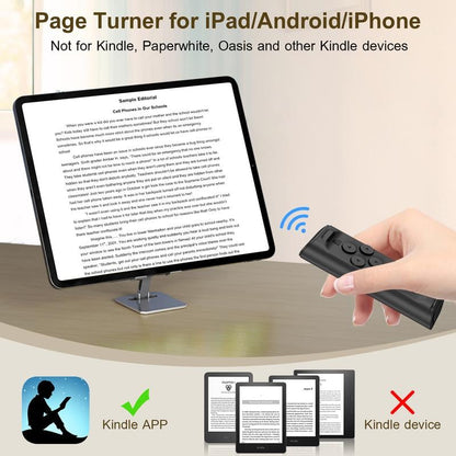 📱Remote Control for TikTok Scrolling with Smartphone Holder Stand, Wireless Scroller Page Turner, Camera Shutter Video Recording for iOS Android