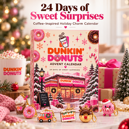 🔥Last Day 50% OFF🍩 Dunkin’ Donuts 24-Day Christmas Advent Calendar – Collectible Countdown Gift For Donut Lovers