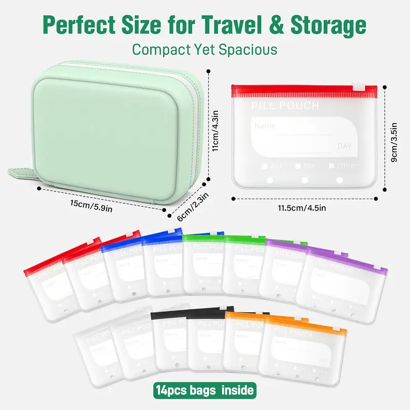 💊The Ultimate A8 Waterproof Binder Pill Pouch Set