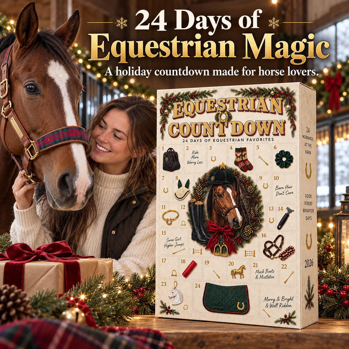 🐴 2026 Equestrian Advent Calendar – 24 Day Horse Lover Christmas Countdown