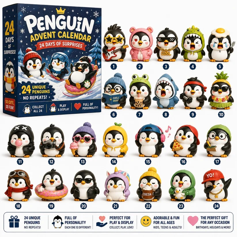 🎁🐧 24 Days of Penguin Surprises Advent Calendar – 24 Unique Penguins, 3 Fun Editions