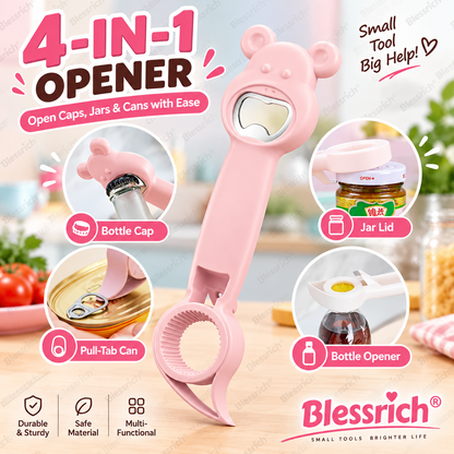 🍾 4-in-1 Multifunctional Jar & Bottle Opener