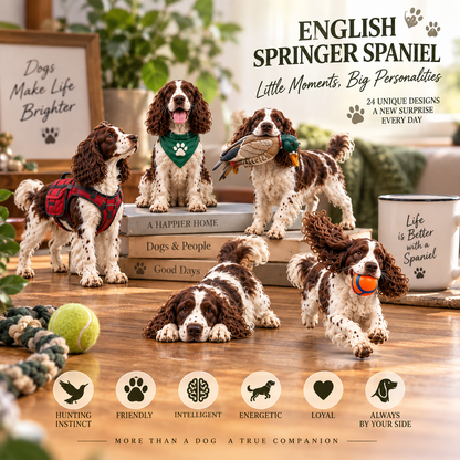 🎀24 Days of English Springer Spaniels – 24 Personalities, One Unforgettable Pack