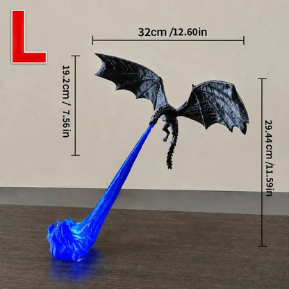 🔥🐲3D Fire-Breathing Dragon LED Display – Fantasy Bookshelf Decor with Glowing Flame