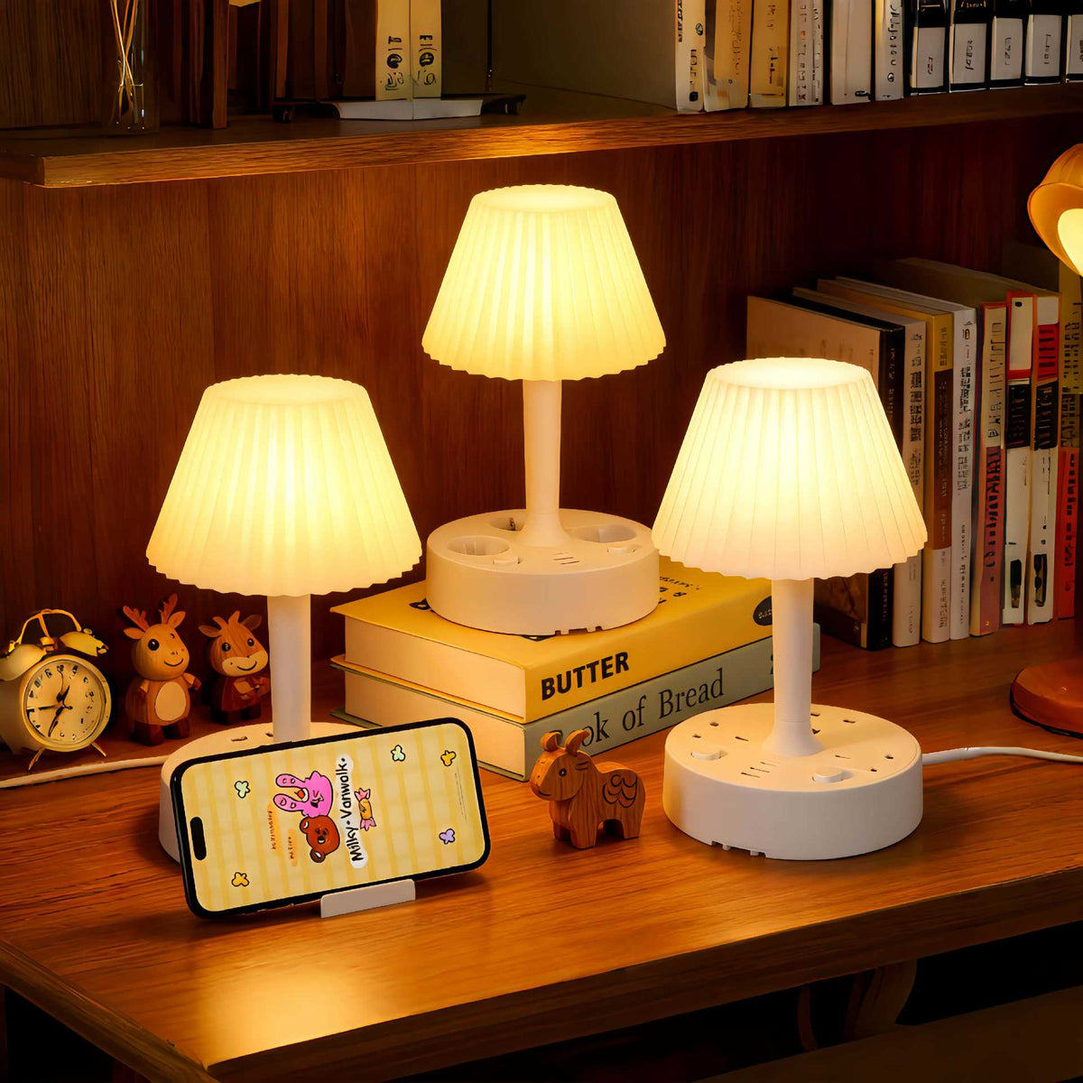 💡🔌 Bedside Lamp with Charging Station – 3-in-1 Nightstand Light, Power & Style ✨