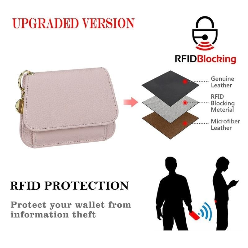 👛RFID Short Wallets for Women – Fashionable Card Holder with Key Ring & Coin Purse