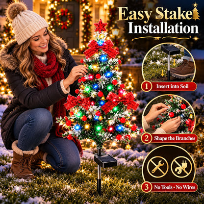 🌲51% OFF 🔥 Solar Cedar Christmas Tree Lights | Festive Outdoor Holiday Decor