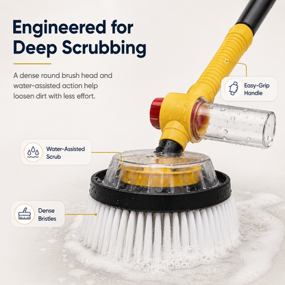 ⚡Water-Assisted Deep Cleaning Scrub Brush for Rugs, Patios & Outdoor Surfaces