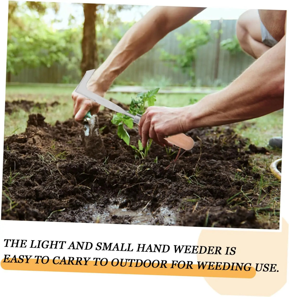 ⚡Wooden Handle Crevice Weeder, Stainless Steel Manual Grass Remover for Patio, Pathways & Yards