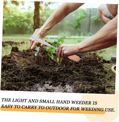 ⚡Wooden Handle Crevice Weeder, Stainless Steel Manual Grass Remover for Patio, Pathways & Yards