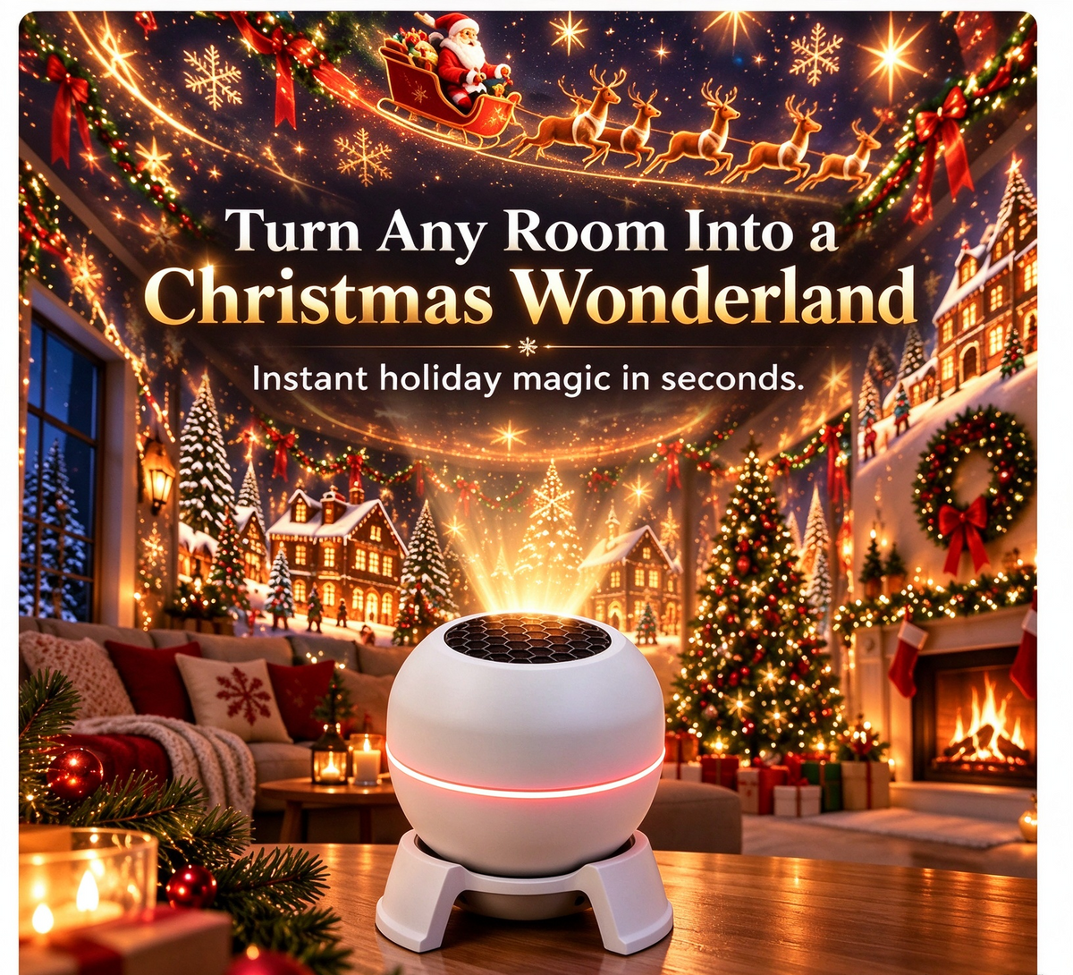 🎄Create Magical Winter Scenes – Christmas Projection Night Light