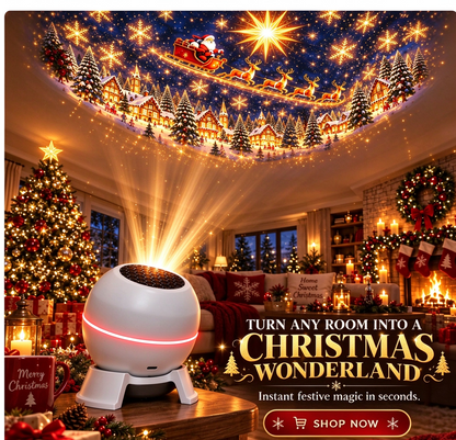 🎄Create Magical Winter Scenes – Christmas Projection Night Light