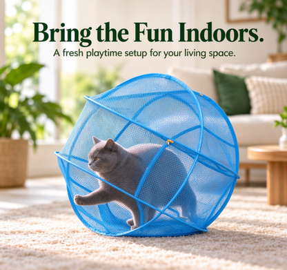 🐾 Portable 360° Cat Playpen – Their Safe Little Space Anywhere