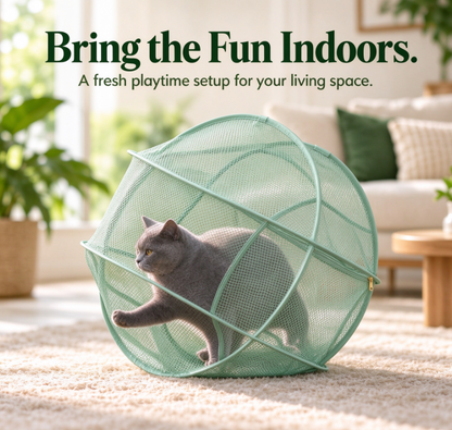 🐾 Portable 360° Cat Playpen – Their Safe Little Space Anywhere
