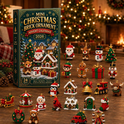 ⏳ Last day to save 50% – 🎄 24-Day Mini Christmas Ornament Advent Calendar | buildable designs with hanging loops 🧱