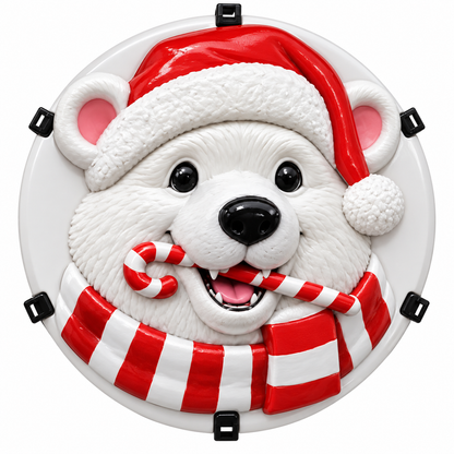 🎄✨16-inch Christmas 3D Wheel Covers – Festive Polar Bear & Nutcracker Car Decor