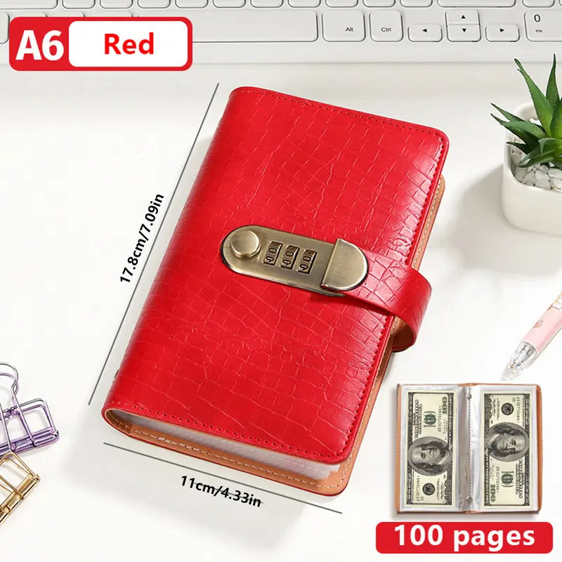 🔐🔥 Lockable A6 Savings Binder – Cash Organizer & Budget Planner