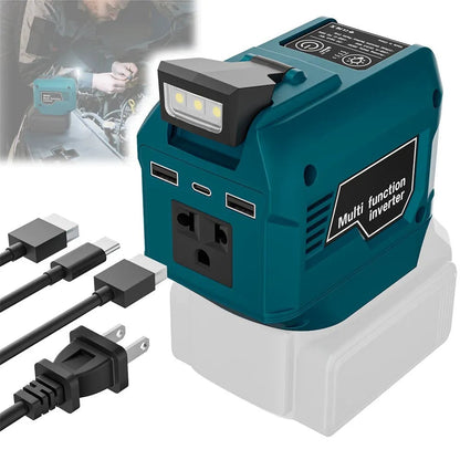 ⚡ 250W Portable Power Inverter – Turn 18V–21V Tool Batteries Into 220V AC Power 🔋