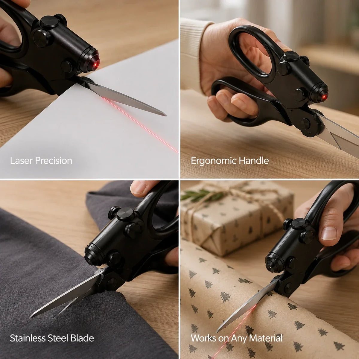 Laser-Guided Precision Scissors ✂️ See Your Cutting Line Before You Cut