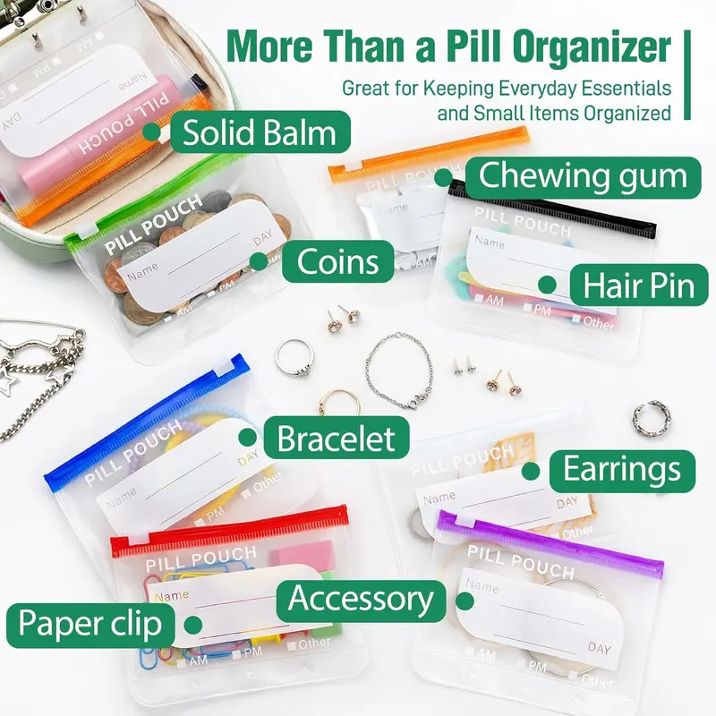 💊The Ultimate A8 Waterproof Binder Pill Pouch Set