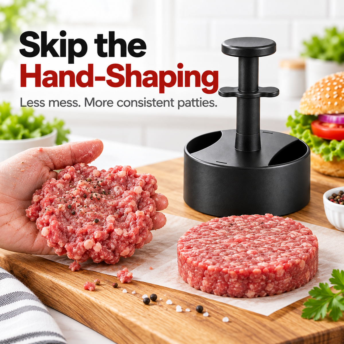 🍔 Burger Patty Press – Make Perfect Patties in Seconds