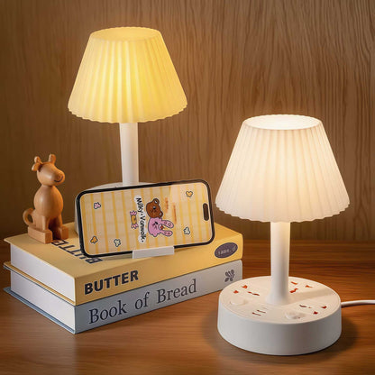 💡🔌 Bedside Lamp with Charging Station – 3-in-1 Nightstand Light, Power & Style ✨