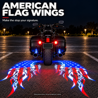American Flag Skull Wings