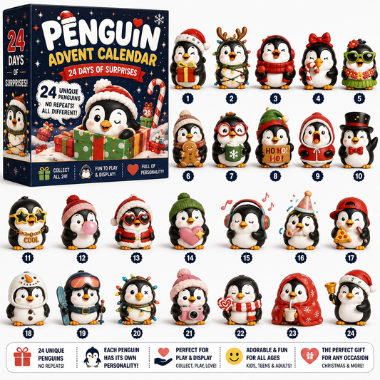 🎁🐧 24 Days of Penguin Surprises Advent Calendar – 24 Unique Penguins, 3 Fun Editions